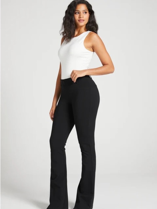 Betabrand Pants - Betabrand Black Straight Leg Stretchy Business Pants Size Medium Long